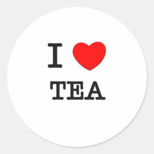I Love Tea Classic Round Sticker