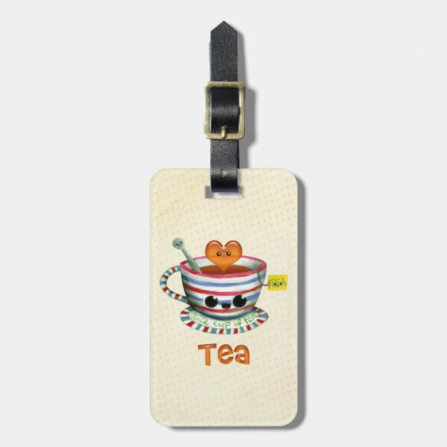 I love Tea Luggage Tag (Front Vertical)