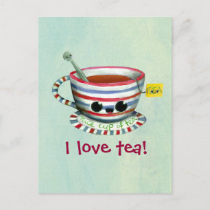 I love Tea Postcard