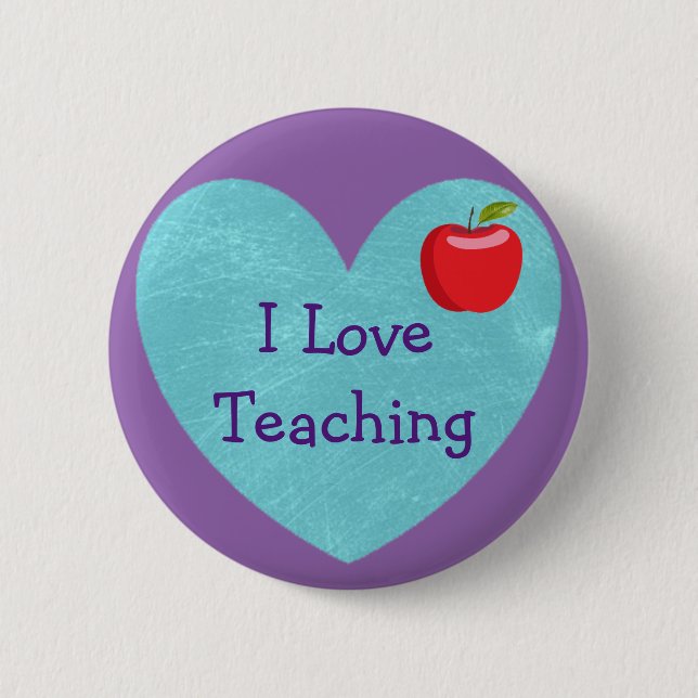 I Love Teaching Pin (Front)