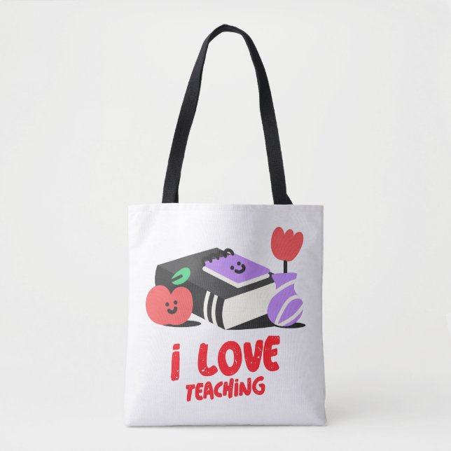 I Love Teaching Tote Bag (Front)