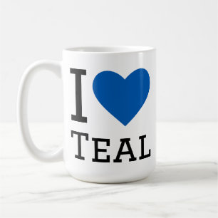 I love teal coffee mug