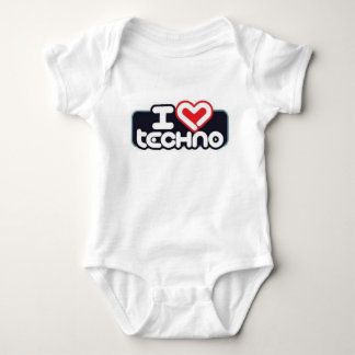I love TECHNO - Baby T-shirt Bodysuit