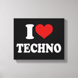 I Love Techno Canvas Print