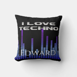 I love Techno Cushion