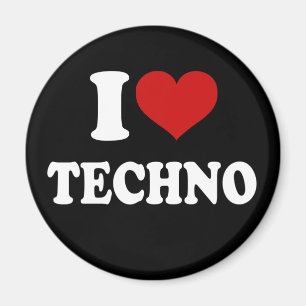 I Love Techno Magnet