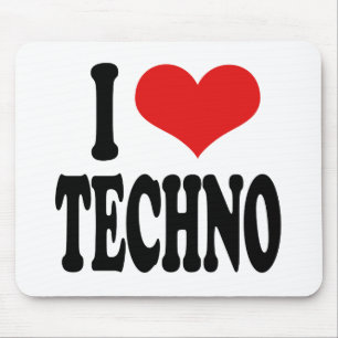 I Love Techno Mouse Mat