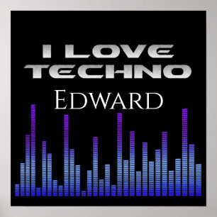 I love Techno Poster