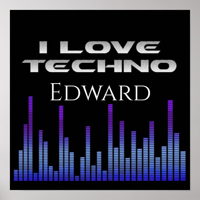 I love Techno Poster (Front)
