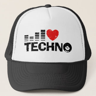 I Love Techno Trucker Hat