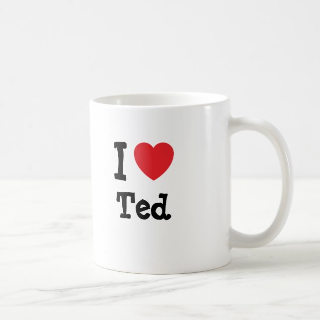 I love Ted heart custom personalised Coffee Mug (Right)