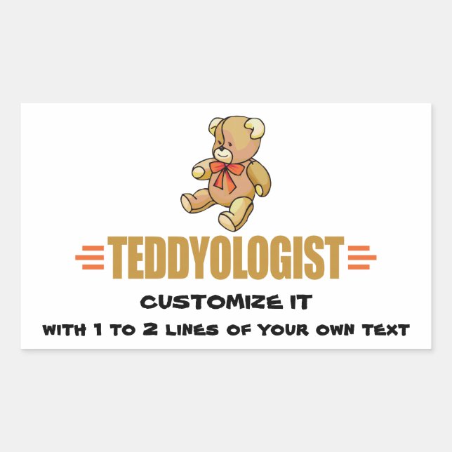 I Love Teddy Bears Rectangular Sticker (Front)