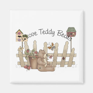 I Love Teddy Bears Spring Thyme Magnet