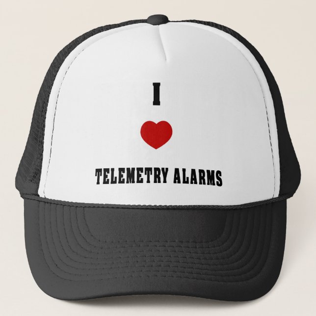 I Love Telemetry Alarms Trucker Hat (Front)