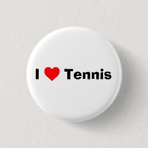 I love Tennis 3 Cm Round Badge