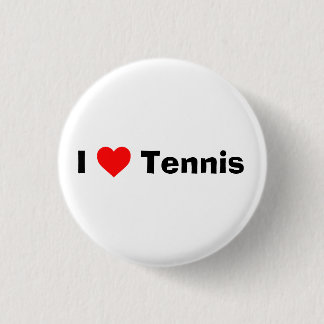 I love Tennis 3 Cm Round Badge