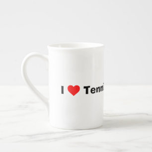 I love Tennis  Bone China Mug
