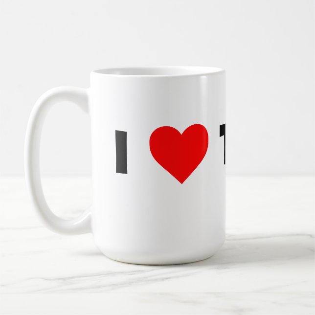 I love Tennis  Coffee Mug (Left)