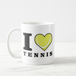 I Love Tennis Coffee Mug