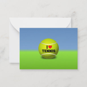 I Love Tennis - colourful design Card