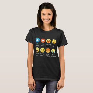 I Love Tennis Emoji Emoticon Graphic Tee Shirt