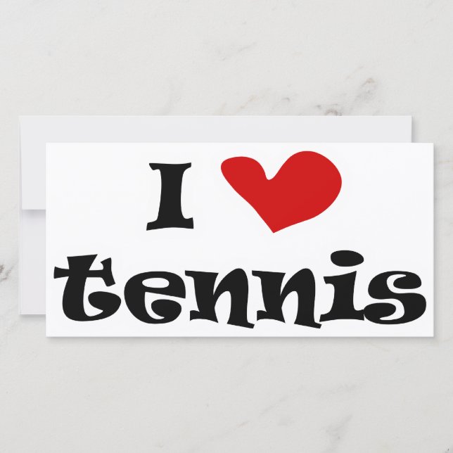 I love tennis gifts and t shirts with heart design (Front)