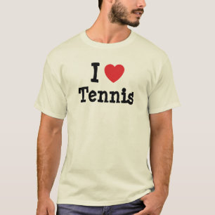 I love Tennis heart custom personalised T-Shirt