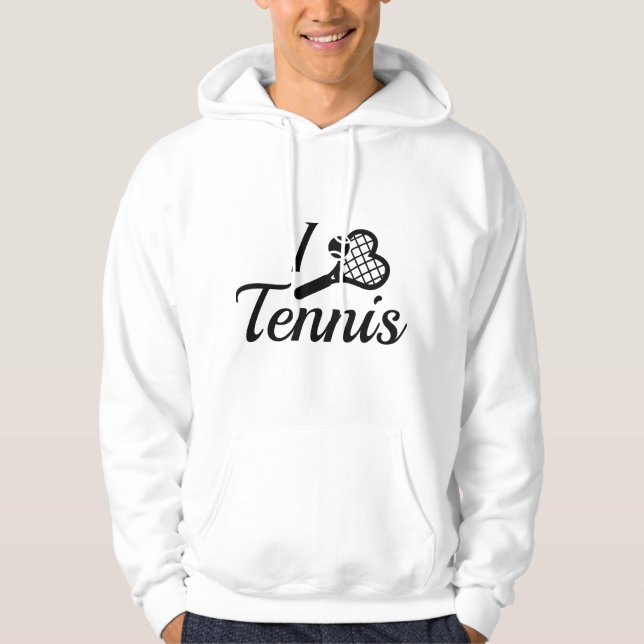 I Love Tennis Hoodie (Front)