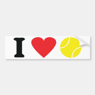 I love tennis icon bumper sticker