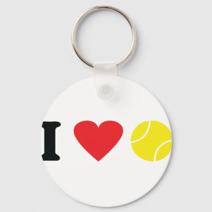 I love tennis icon key ring