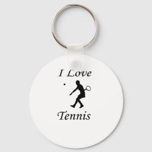 I Love Tennis Key Ring