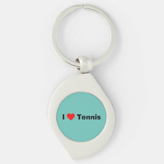 I love Tennis Mint Green Key Ring
