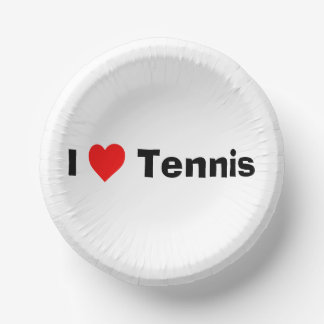 I love Tennis Paper Plate