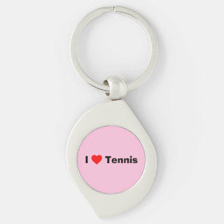 I love Tennis Pastel Pink Key Ring