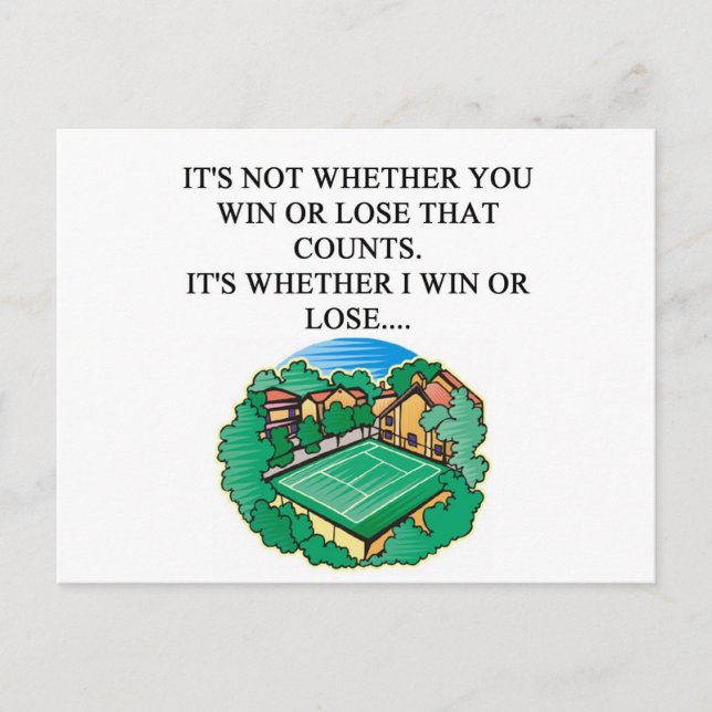 i love tennis postcard (Front)