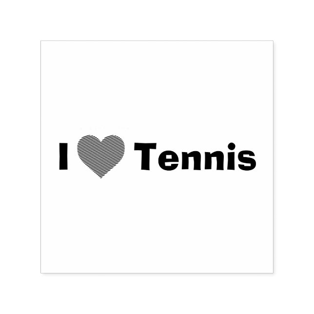 I love Tennis  Self-inking Stamp (Design)