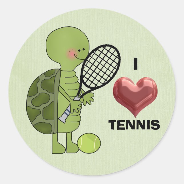 I Love Tennis sticker (Front)