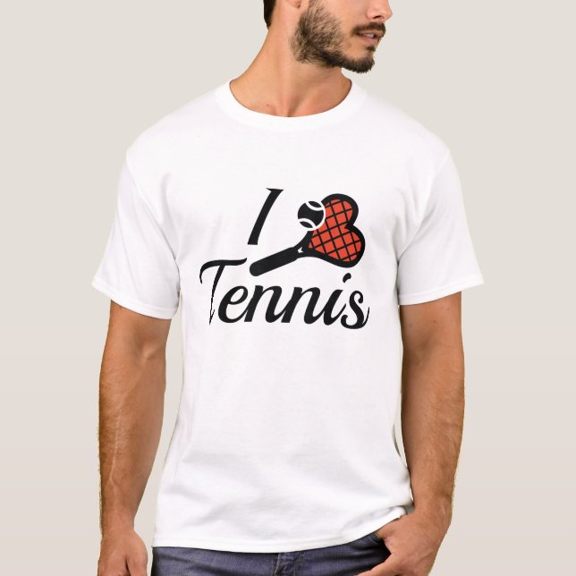 I Love Tennis T-Shirt (Front)