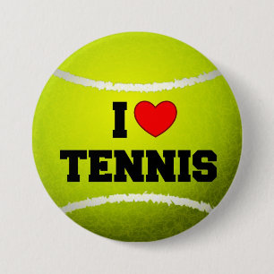 I Love Tennis - tennis ball - grass 7.5 Cm Round Badge