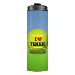 I Love Tennis - tennis ball - grass Thermal Tumbler