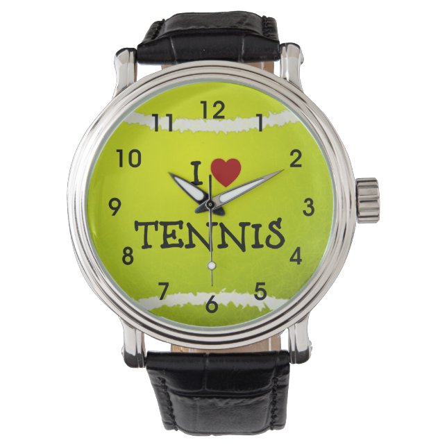 I Love Tennis - Tennis Ball Watch (Front)