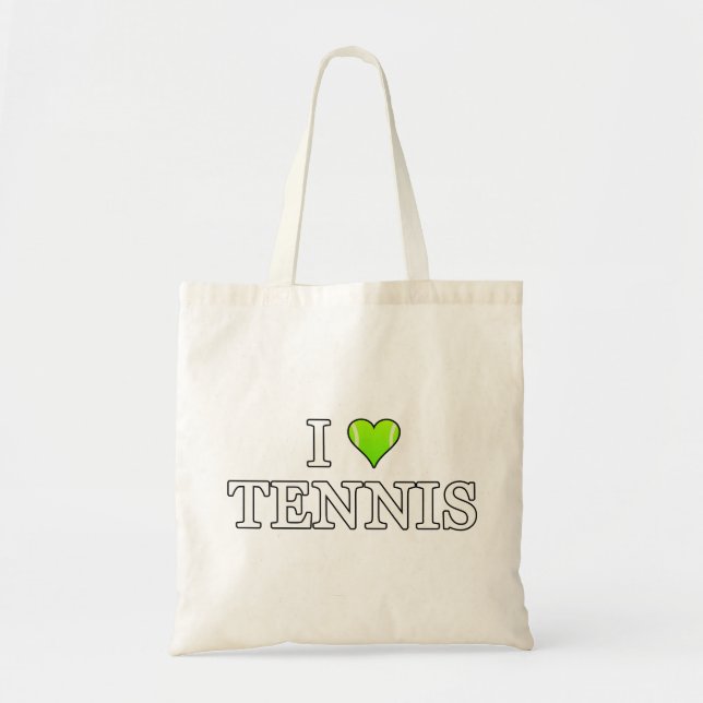 I Love Tennis Tote Bag (Front)