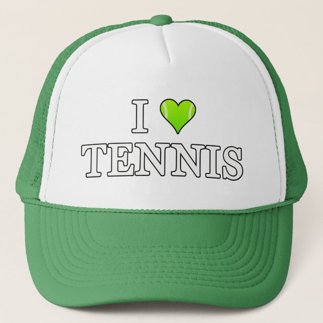 I Love Tennis Trucker Hat (Front)