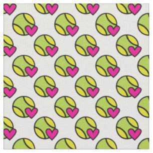 I love tennis with heart 2 - custom background fabric