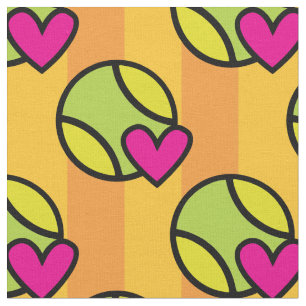 I love tennis with heart on stripes - custom size! fabric