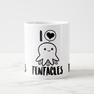 I Love Tentacles T-shirt Cute Octopus Tee Large Coffee Mug
