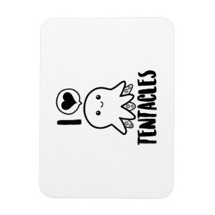I Love Tentacles T-shirt Cute Octopus Tee Magnet