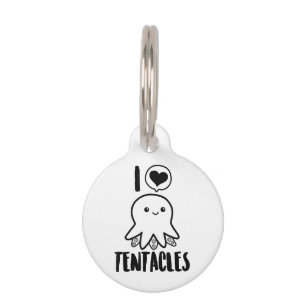 I Love Tentacles T-shirt Cute Octopus Tee Pet Tag