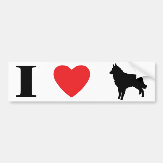 I Love Tervurens Bumper Sticker (Front)