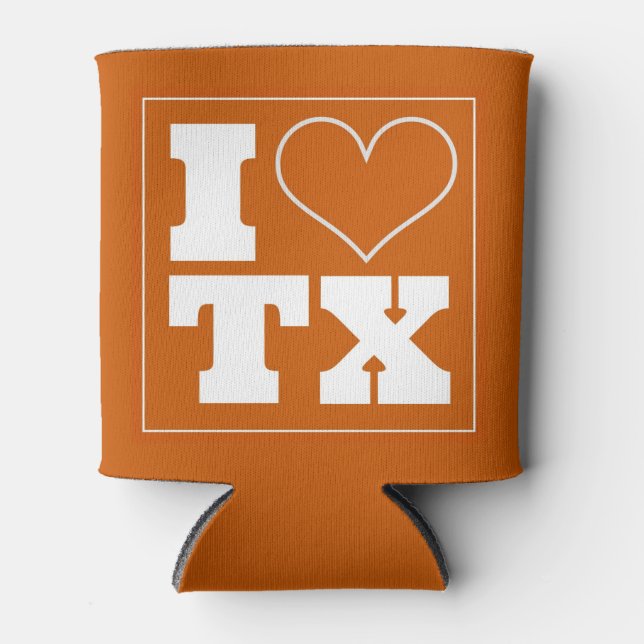 I Love Texas (Austin) Koozie (Front)